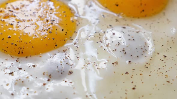 Cooking Sunny Side Up Eggs on Frying Pan