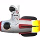 Cosmonaut Flying On A Rocket And Greeting on White Background - VideoHive Item for Sale