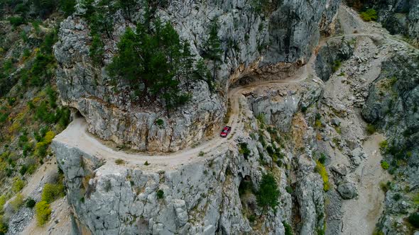 Jeeps Driving Stone Road