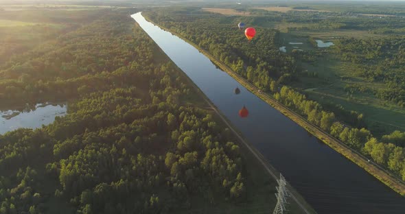 Hot Air Balloons in Sky