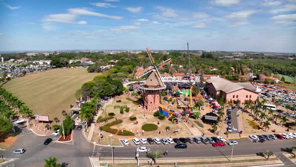 Touristic landmark of countryside city of Holambra Sao Paulo.