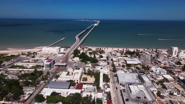 The huge port of Progreso in Yucatán, Mexico