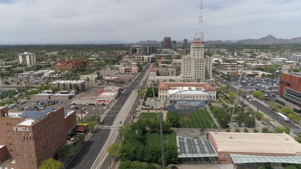 Aerial of the Civic Space Park and Westward Ho alt