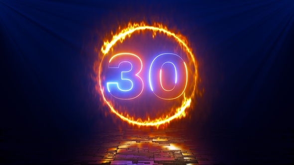 Neon Firestorm Negative Countdown 30 Second