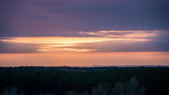 Beautiful Sunset Sky with a Pink Tint