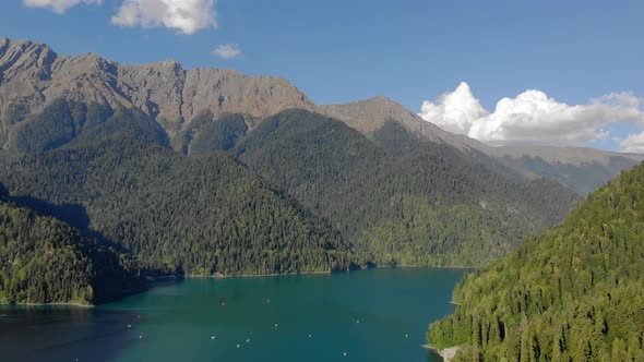 Aerial View of Lake Ritsa Abkhazia
