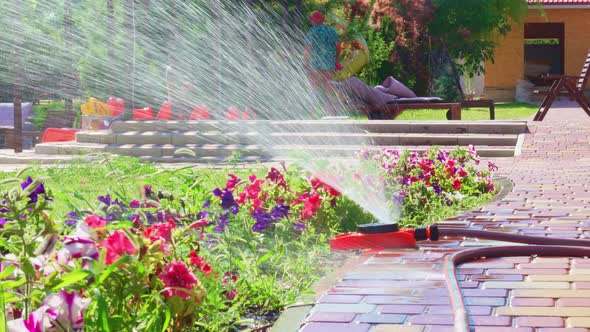 Automatic Irrigation System for Flowerbeds and Lawns