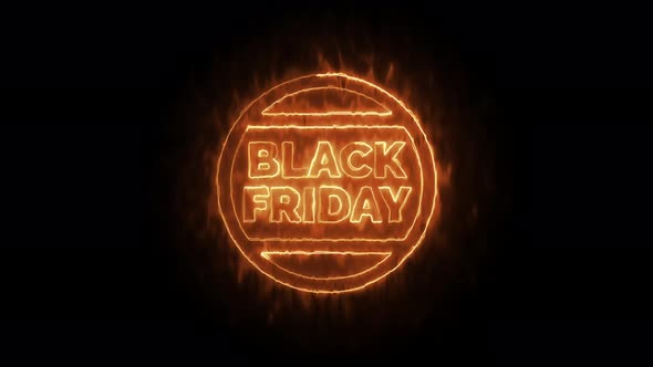 Black Friday on Fire.Black Friday Commercial video.Background for Promo Video.Black Friday