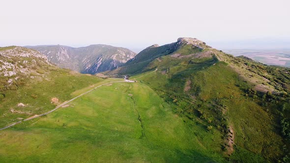 Aerial View of Mountainous Landscape in Pancorbo, Burgos, Castilla y Leon, Spain.