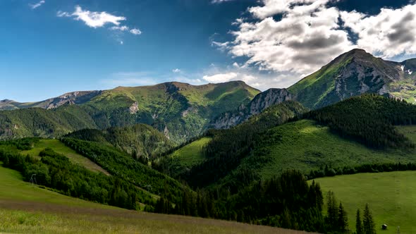 Peaks of Slovak Tatra mountains.