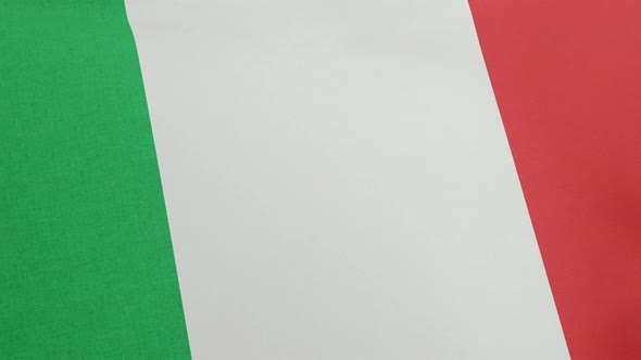 National Flag of Italy Waving Original Size and Colors 3D Render Italian Flag or Il Tricolore