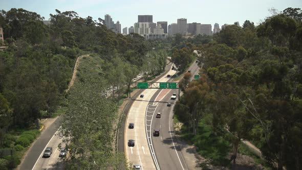 Cabrillo Freeway and the city of San Diego