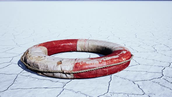 Very Old Abandoned Grungy Lifebuoy