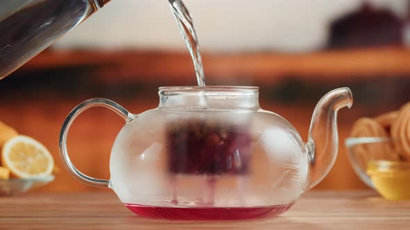 Brewing Red Tea Closeup