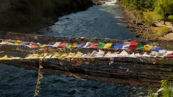 Suspension bridge near Paro, Bhutan