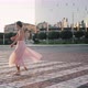 Professional Ballet Dancer Jumps and Spins on Crosswalk - VideoHive Item for Sale