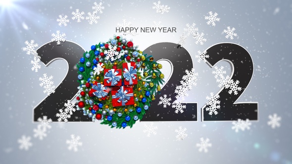 Happy New Year Greeting Card 2022 V11