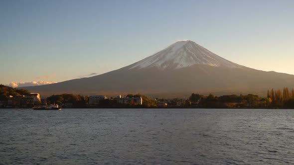 Mount Fuji viewed from Lake Kawaguchiko , Japan