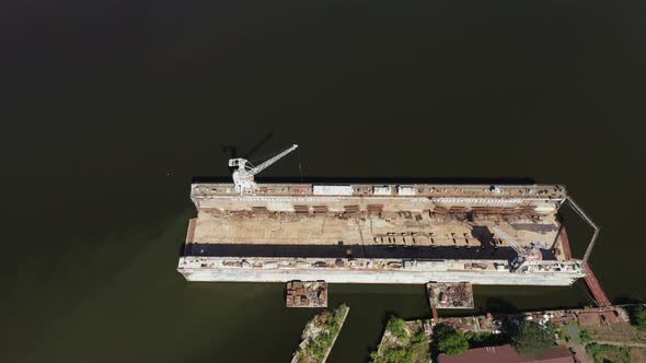 Large Floating Dry Dock for Ship Repairs in Nikolaev.