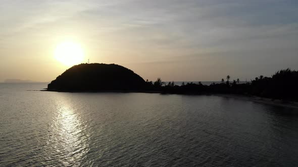 Beautiful high view of nature with sea ocean