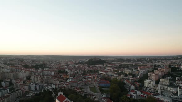 Sanctuary Of Nossa Senhora Da Encarnacao With Panoramic Cityscape At The Background In Leiria