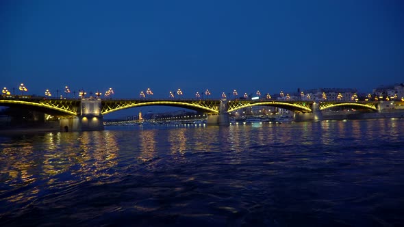 Budapest Parliament and the Danube at night