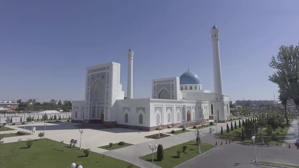 panorama of the mosque minor in tashkent