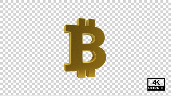 Gold Bitcoin Symbol Seamless Rotate