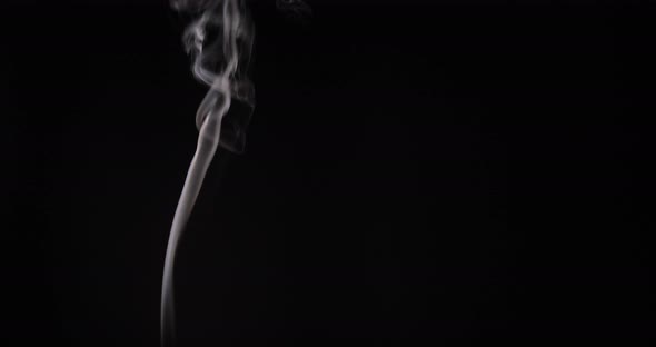 Atmospheric smoke 4K. Fog effect. VFX Element. Isolated on black background.