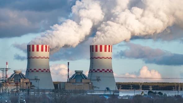 Nuclear power plant, Cooling tower of Atomic power stations.