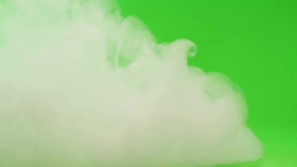 Smoke on Green Chroma Key Background