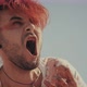 Badly Wounded Man Screaming in Pain. Blood Dripping Man Screaming for Help. Loud Scream with Anger - VideoHive Item for Sale