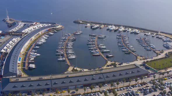 Istanbul Maltepe Bosphorus Aerial View Marina And Yachts