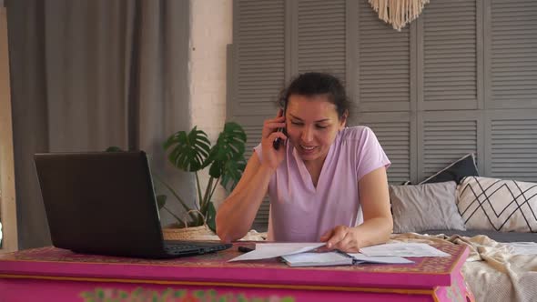 Business Woman Working From Home