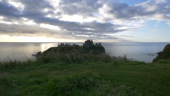 The Dunnottar Castle and the North Sea