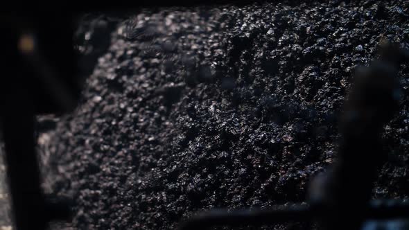 Closeup of Fresh Asphalt Mix