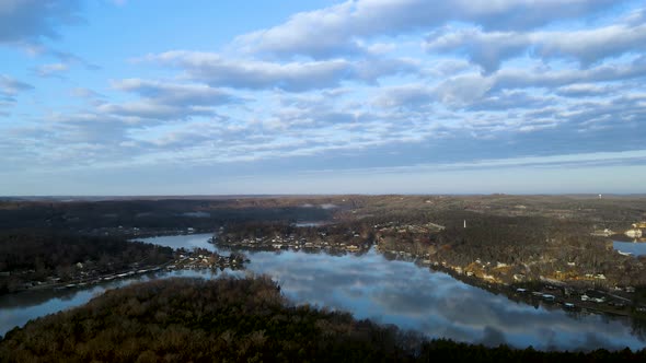 Beautiful Missouri Landscape of the Lake of the Ozarks, Aerial View