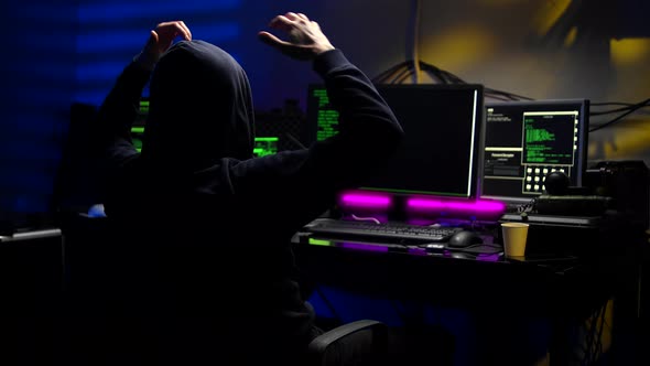 Male Hacker Making Fatal Mistake and His Personal Data is Declassified Failure