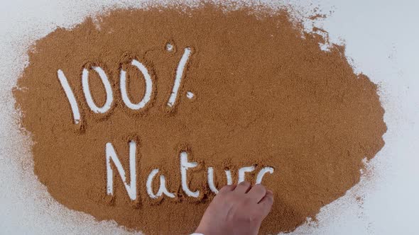 Hand Writes On Soil  100 Natural