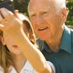 Elderly man and his Grand Daughter taking selfies - VideoHive Item for Sale