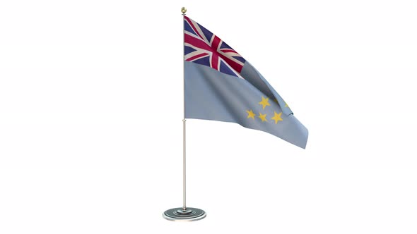 Tuvalu Small Flag Pole Loops With Alpha