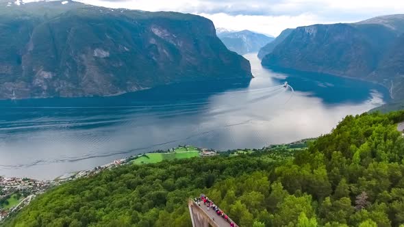 Stegastein Lookout Beautiful Nature Norway.