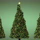 rotation of three illuminated Christmas Trees - VideoHive Item for Sale