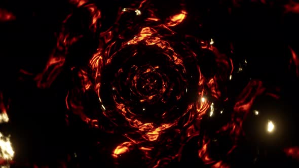 Abstract Flame Sparks Tunnel 4K 01