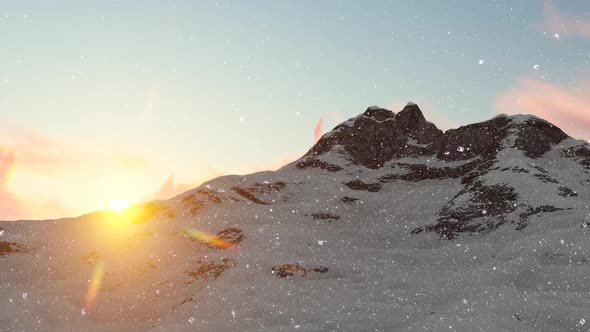 Snow And Sun Landscape