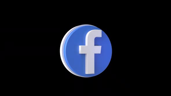 Rotating Facebook logo