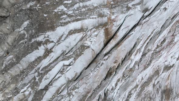 Top View of the Chalaadi Glacier in Caucasus Mountains in Georgia