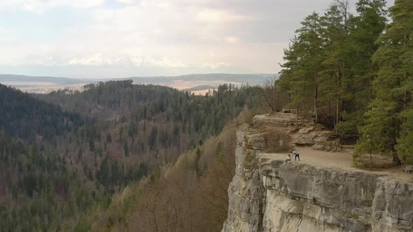 A view of the Tomasovsky vyhlad recreational zone in the Slovak Paradise National Park in Slovakia