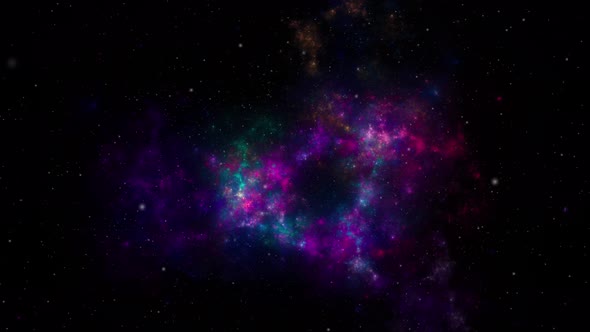 Flying Through Space. Starry outer space background texture