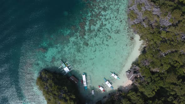 Aerial View of Coron Island in Palawan, Philippines